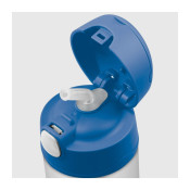 Detská termoska so slamkou FUNtainer® - Modrá/nerez