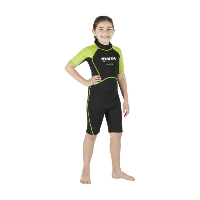 Detsk&yacute; neopr&eacute;n Mares Manta Shorty Junior Čierno-zelen&aacute;