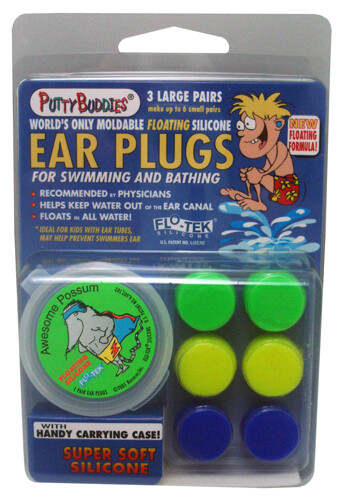 Ear Band-it Štuple Floating Putty Buddies® (3 páry) Zelená+modrá+žltá