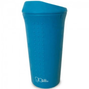 Silikónový cestovný pohár na kávu/čaj Gosili - Modrozelený