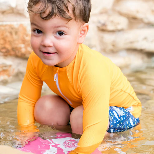 UV Tričko s dlh&yacute;m ruk&aacute;vom Oranžov&aacute;